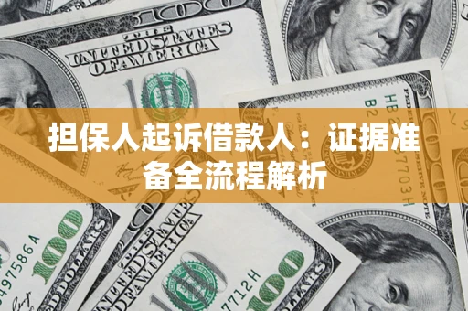 北京担保人起诉借款人：证据准备全流程解析
